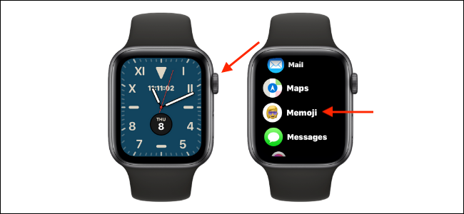 Abra la aplicación Memoji en Apple Watch