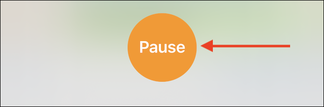 Toque el botón "Pausa" en la ventana emergente Temporizador para pausar el temporizador.