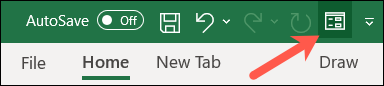 Botón de formulario en la barra de herramientas de acceso rápido