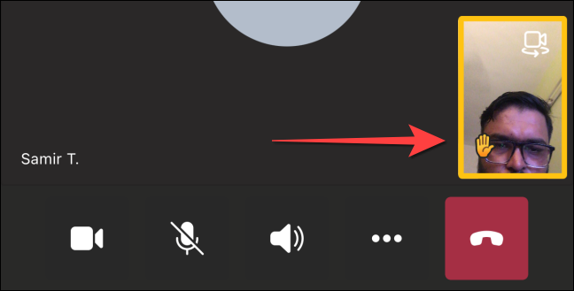 You will see a yellow border around your video feed and a hand emoji.