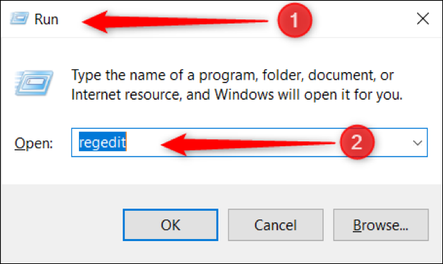 Escriba "regedit" en el cuadro de ejecución de Windows y presione Entrar