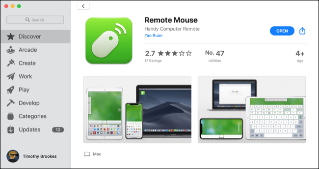 Ratón remoto de Mac App Store