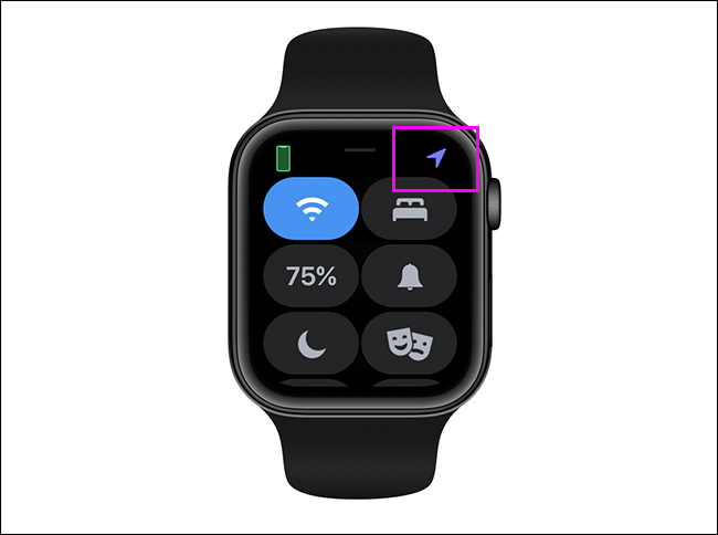 servicios de ubicación en uso en Apple Watch