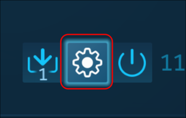 Botón de configuración en el modo de imagen grande