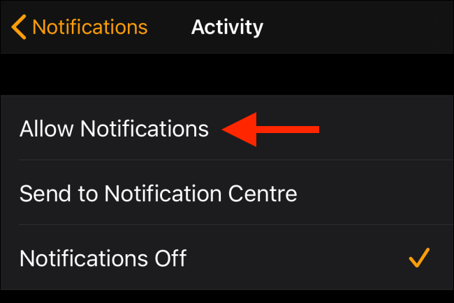 Appuyez sur Autoriser les notifications