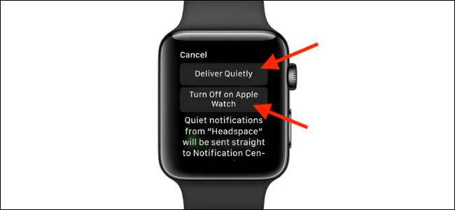 Appuyez pour désactiver les notifications sur Apple Watch