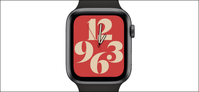Carátula de tipografía en Apple Watch