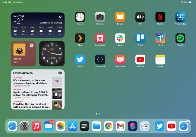 Widgets en iPadOS 14