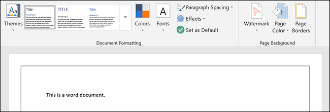 Un borde de página aplicado a un documento de Microsoft Word