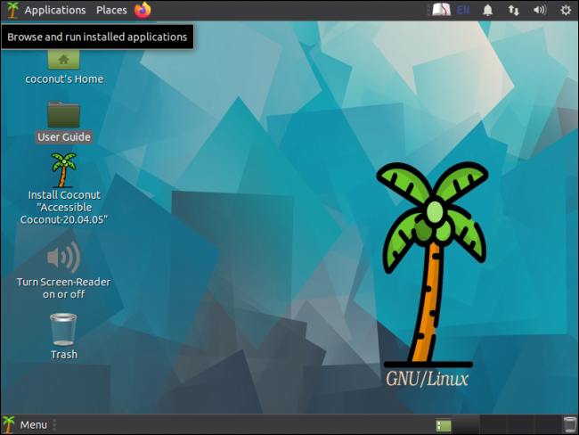 Escritorio Linux accesible de Coconut