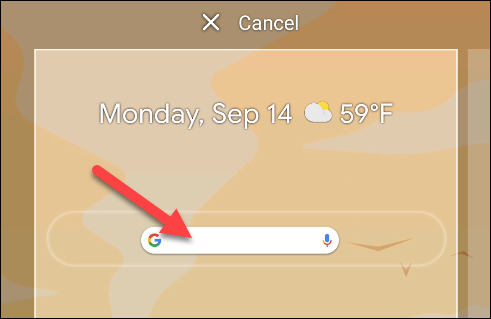 Suelta el widget donde quieras en la pantalla de inicio.