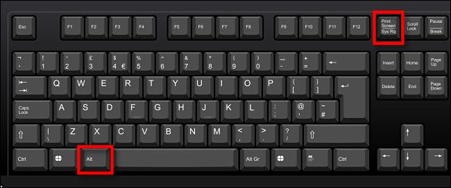Presione Alt + Imprimir pantalla en su teclado.