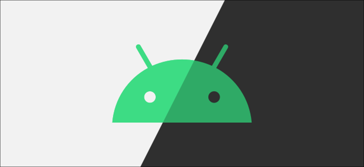 modo oscuro del logotipo de Android