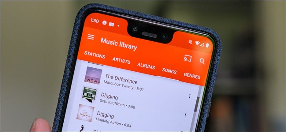 Biblioteca de música de Android