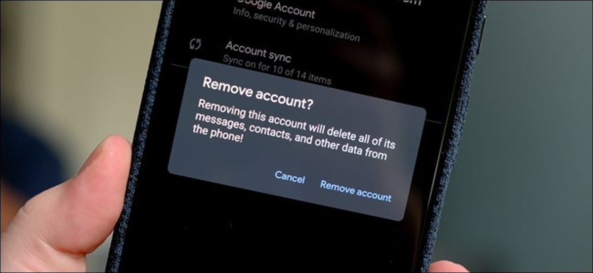 Android Supprimer le compte Google Gmail