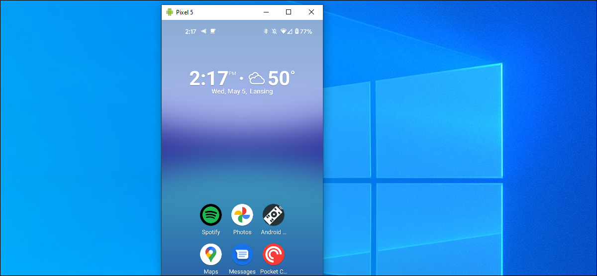 pantalla de android reflejada en windows 10