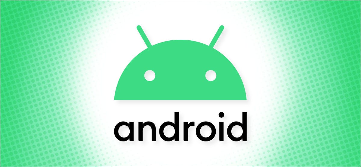 Logotipo de Android en un héroe de fondo verde