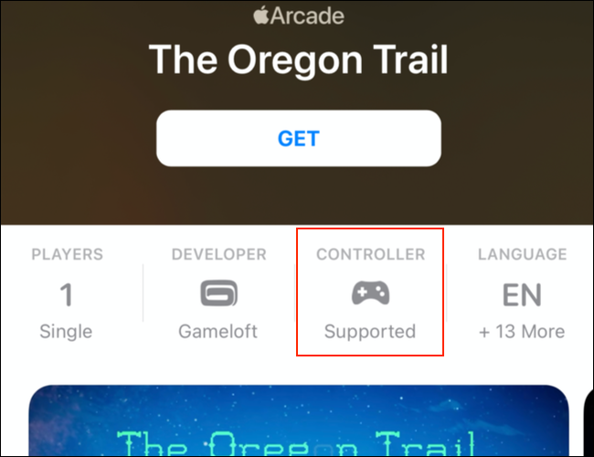 Soporte de controlador mencionado en la página de la App Store para juegos Apple Arcade