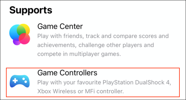 Compatibilidad con controladores de juegos para juegos Apple Arcade en la App Store