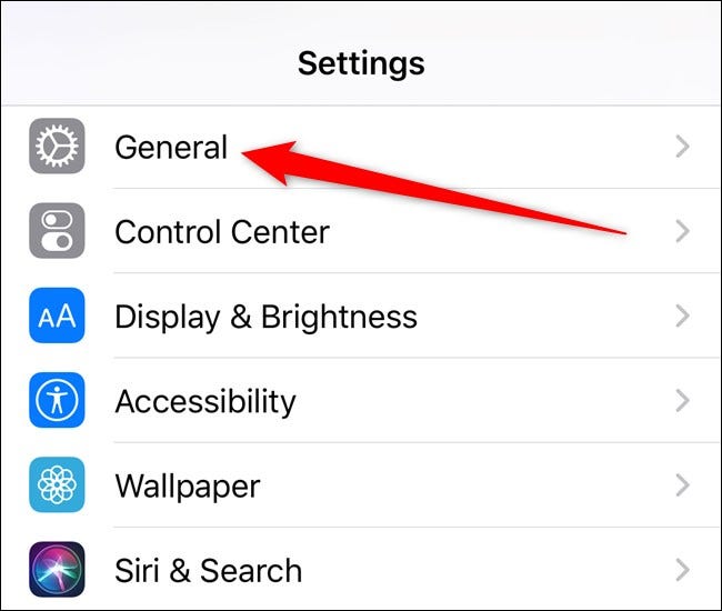 Opción general de toque de Apple iPhone