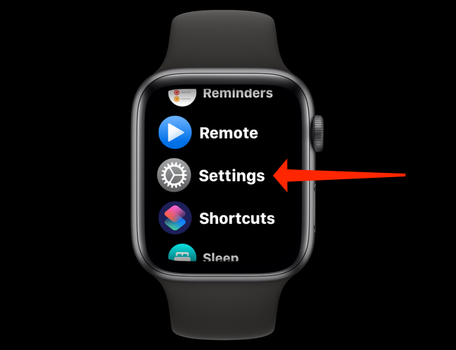 Abre "Configuración" en el Apple Watch.