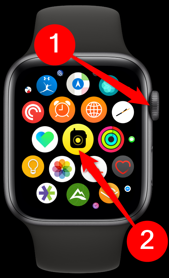 Vista de cuadrícula del Apple Watch Walkie Talkie