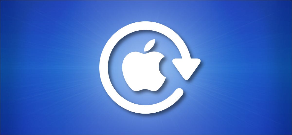 Un logotipo de Apple con un logotipo de rotación alrededor