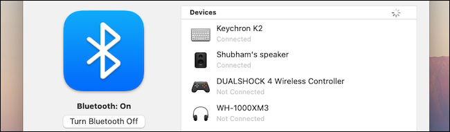 Configuración de Bluetooth en macOS