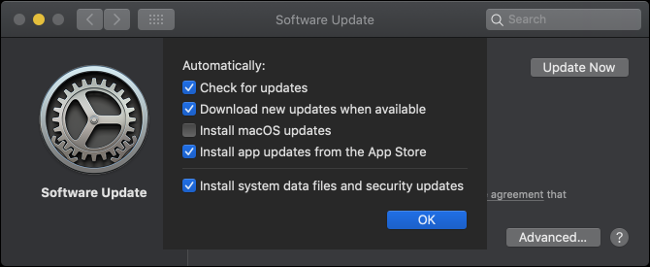 Alternar actualizaciones automáticas de macOS