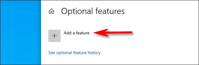 En "Funciones opcionales", haga clic en "Agregar una función".