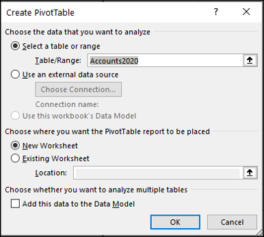 Crear una tabla dinámica en Excel