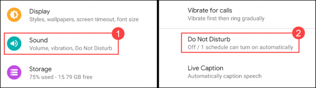 Seleccione Sonido> No molestar” larghezza=”640″ altezza=”179″ caricare=”pagespeed.lazyLoadImages.loadIfVisibleAndMaybeBeacon(this);” unerrore=”this.onerror=nullpagespeed.lazyLoadImages.loadIfVisibleAndMaybeBeaconnquestos);”></p>
<p>Hacia la parte inferior, tocca “Orari”.</p>
<p><img decoding=