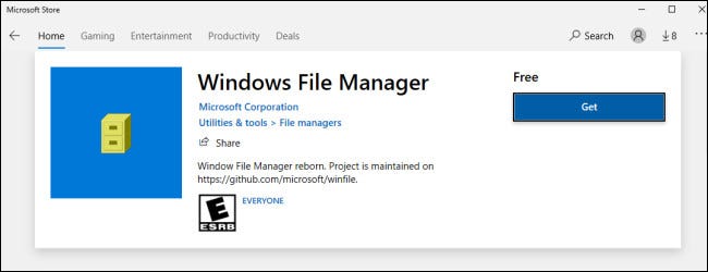 File Manager in the Windows Store