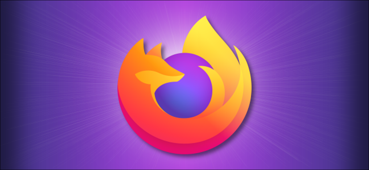 Logotipo de Firefox sobre un fondo morado