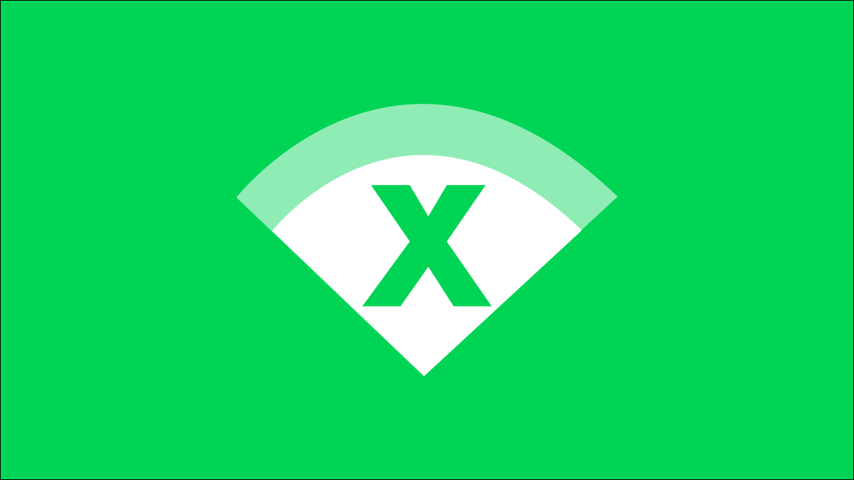 Logotipo de Wi-Fi con X