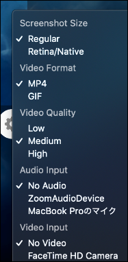 format and quality menu
