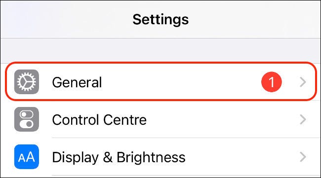 Configuración general de iPhone