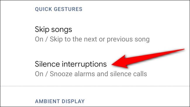 Google Pixel 4 Seleccione Interrupciones de silencio