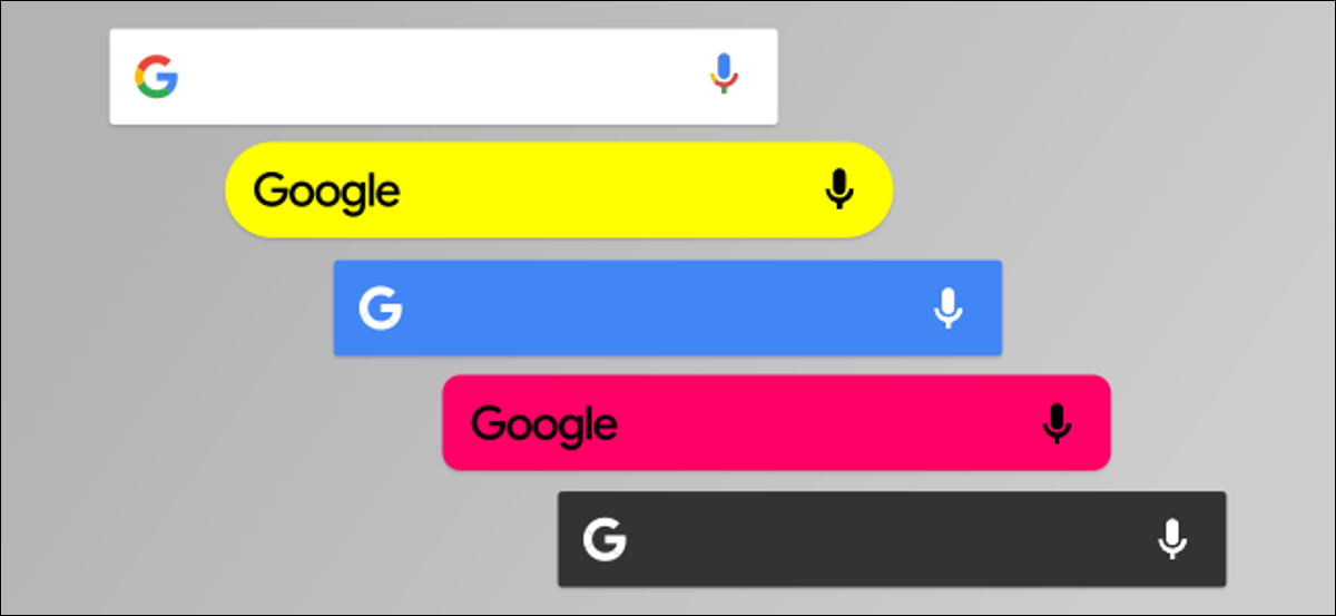 Cuatro widgets personalizados de búsqueda de Google.
