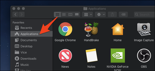 macOS application folder