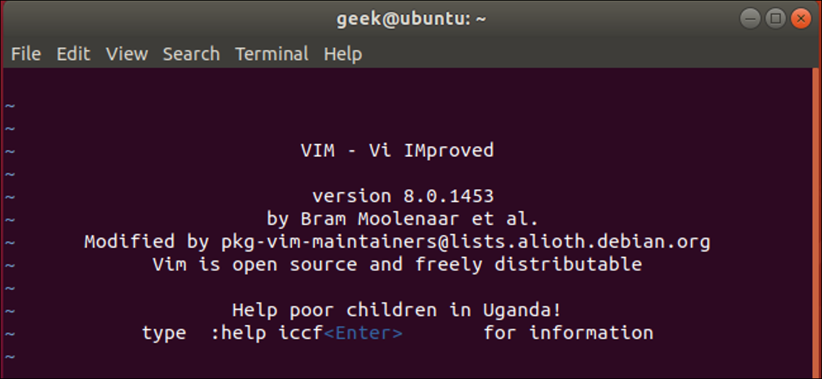 editor vi en Ubuntu Linux