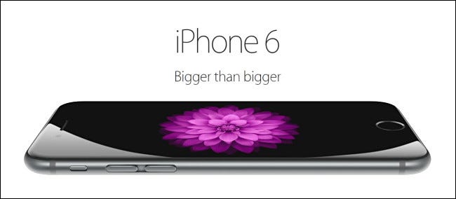 Un'immagine pubblicitaria dell'iPhone 6 de Apple