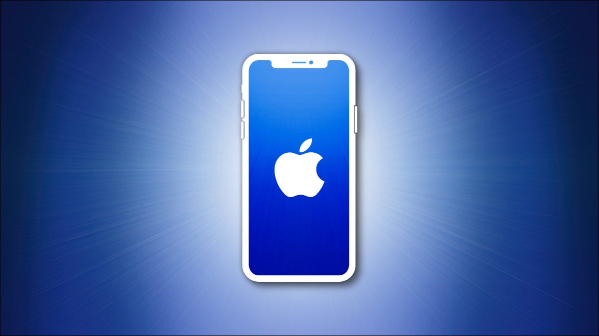 Esquema de iPhone con pantalla azul sobre fondo azul