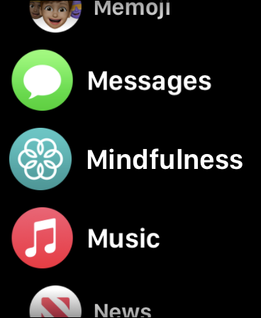 Aplicación Mindfulness en Apple Watch