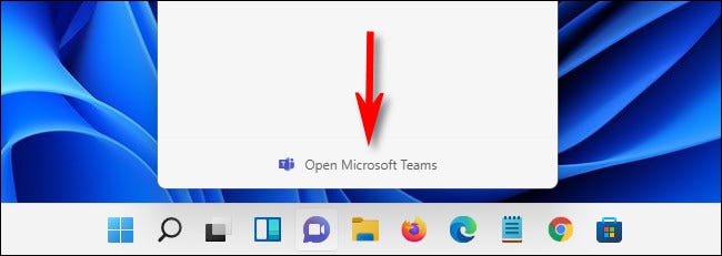 Si hace clic en "Abrir Microsoft Teams", se abrirá la aplicación completa de Microsoft Teams.