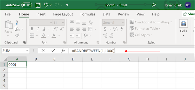 Fórmula de números aleatorios de Excel