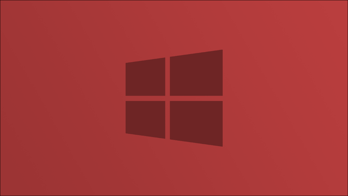 Logotipo de Windows 10 en rojo
