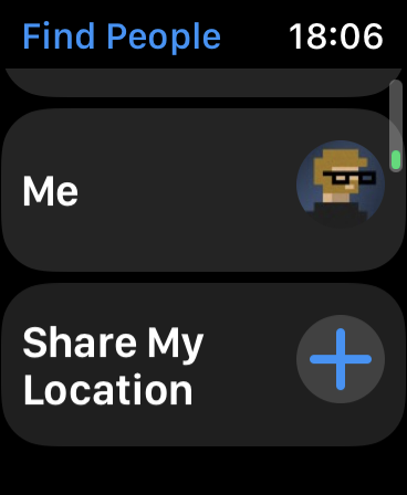 Compartir mi ubicación a través de Apple Watch