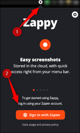 log in to Zapier