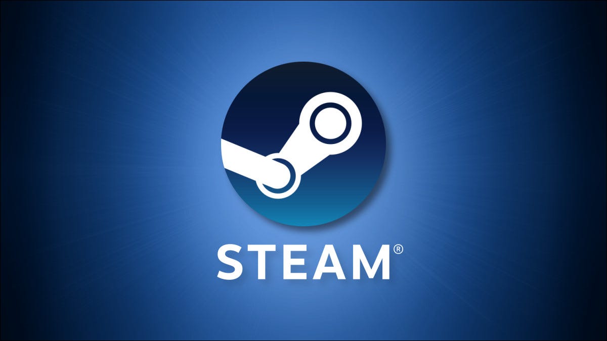 El logotipo de Valve Steam sobre un fondo azul.